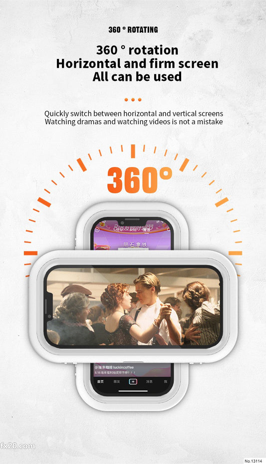 Waterproof Shower Phone Holder – Wall Mount with Touch Screen