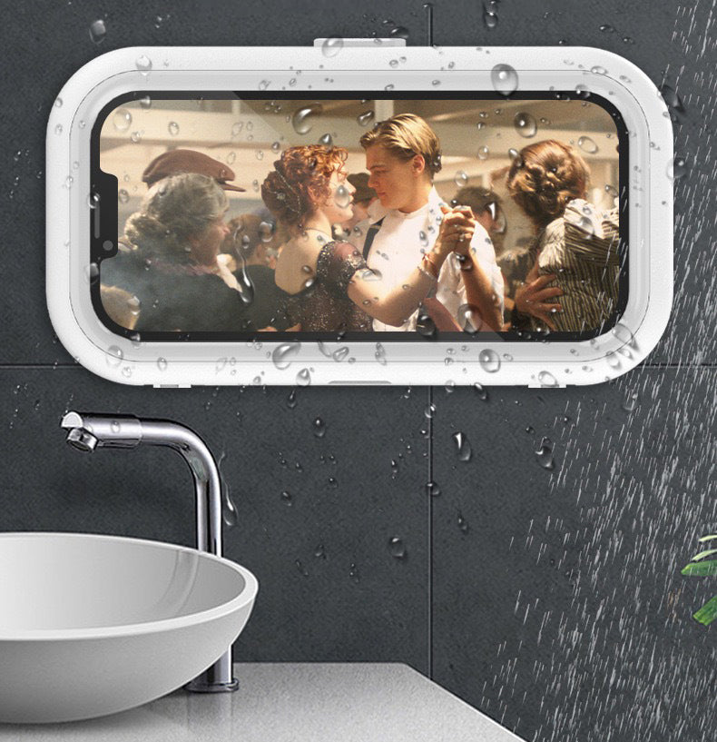 Waterproof Shower Phone Holder – Wall Mount with Touch Screen