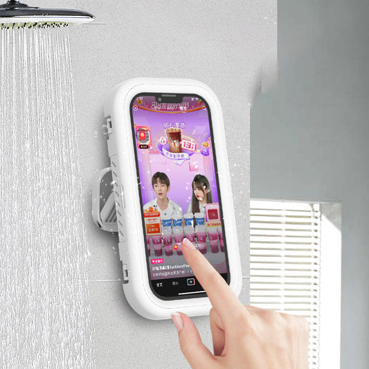 Waterproof Shower Phone Holder – Wall Mount with Touch Screen